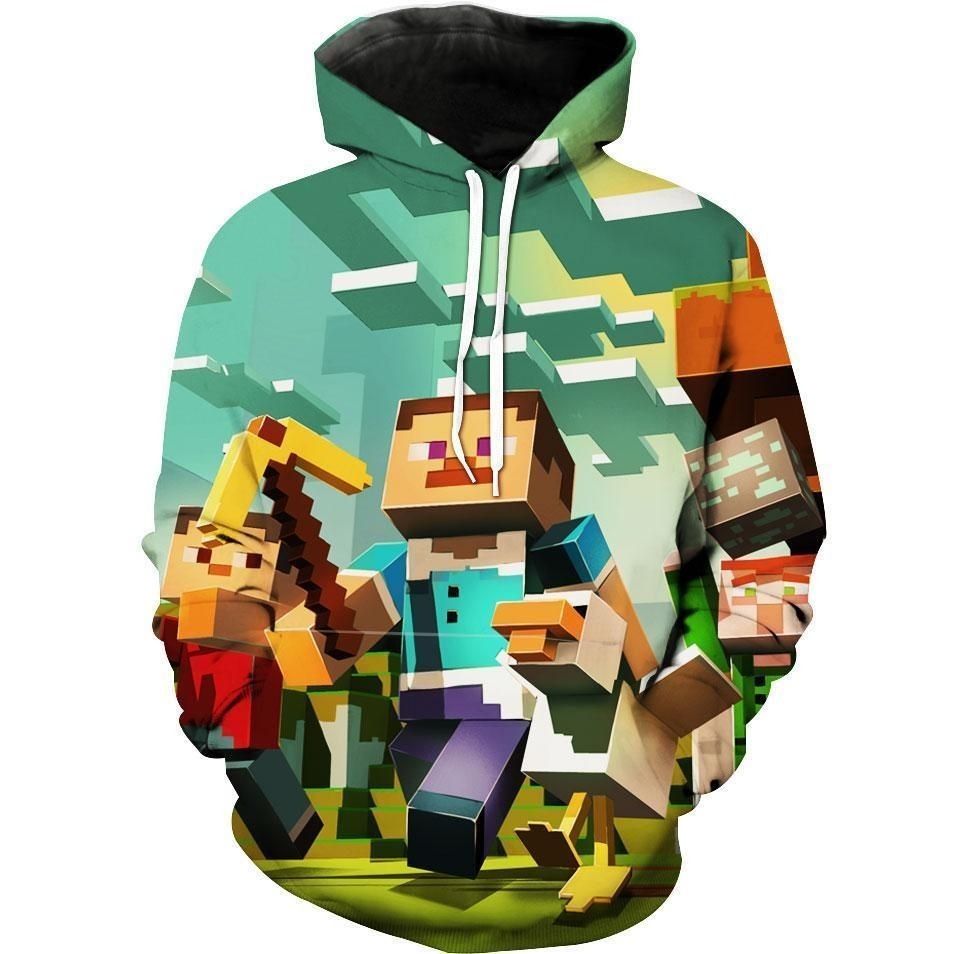 Minecraft Steve Hoodies 3D