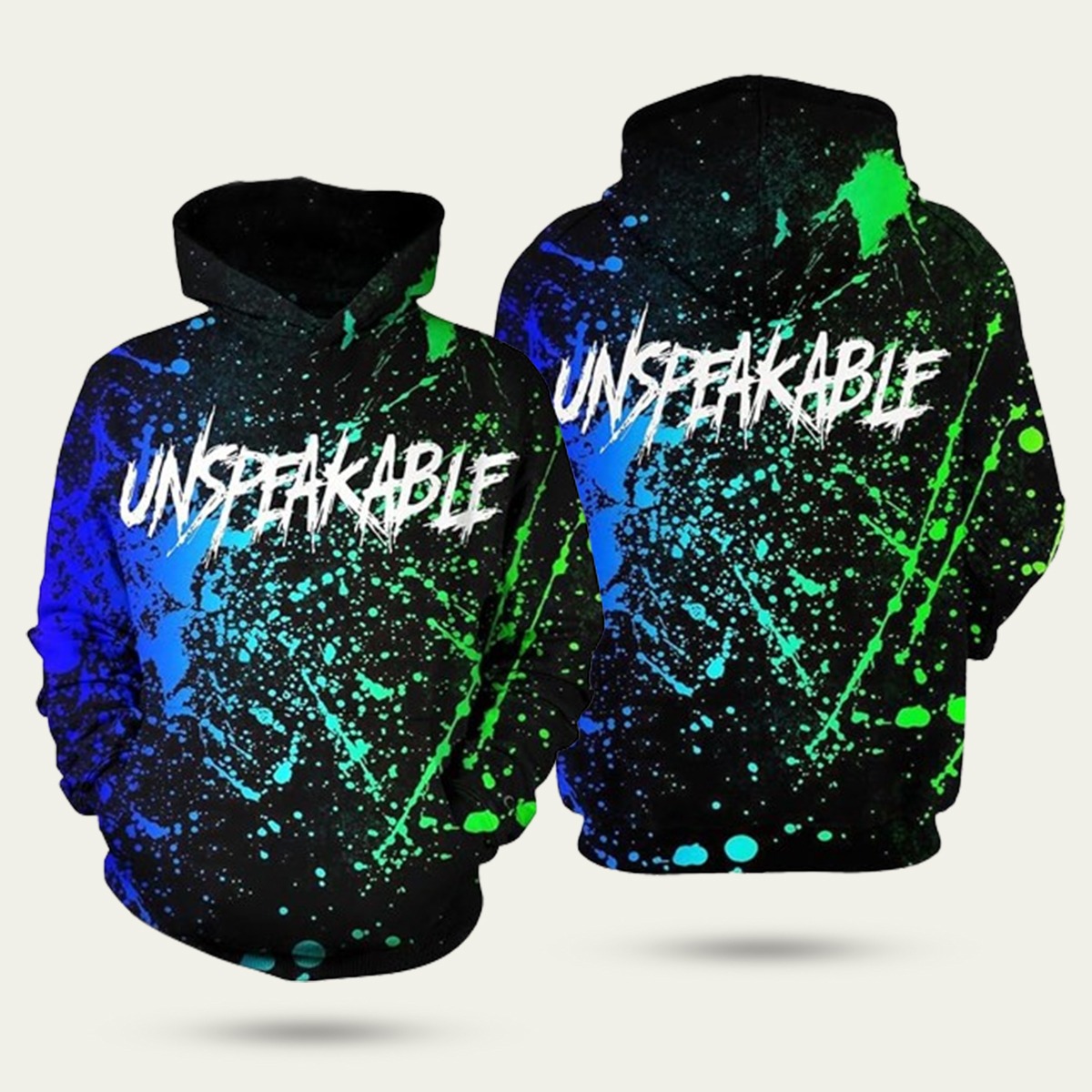 Unspeakable Multicolor All Over Print Hoodie