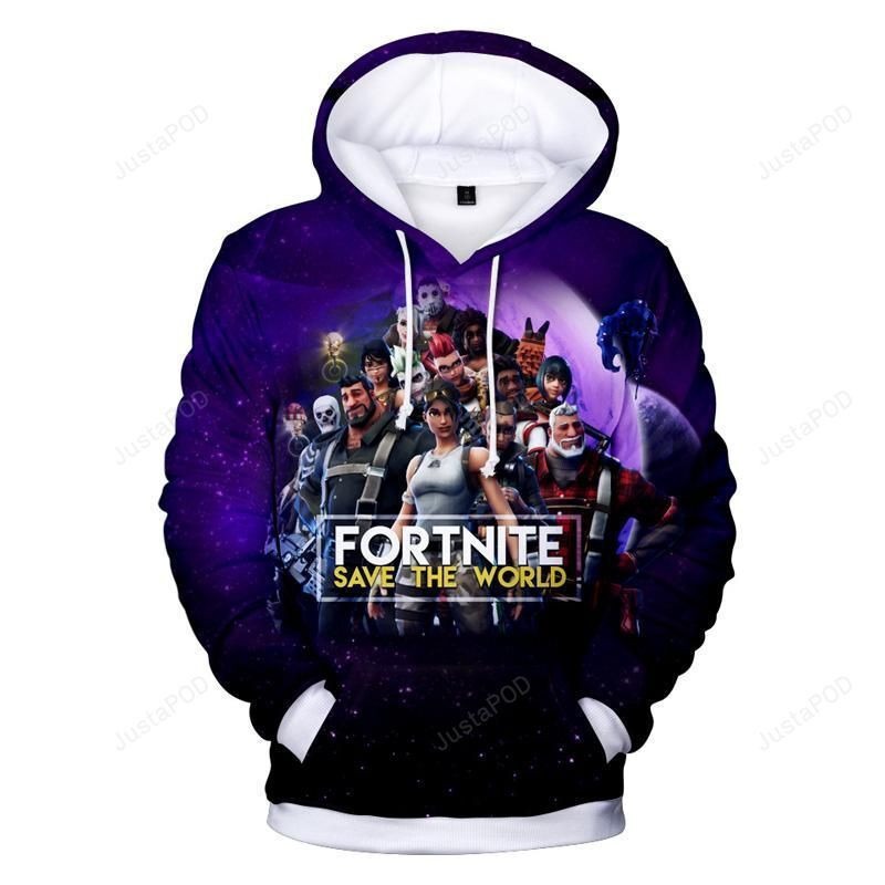 Youth Fortnite Save The World 3D All Over Print Hoodie